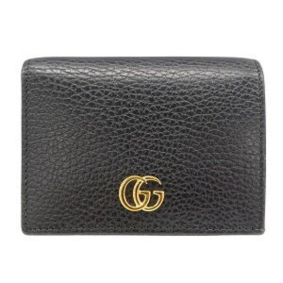 Gucci Leather GG Wallet Black Case Marmont - Picture 1 of 9